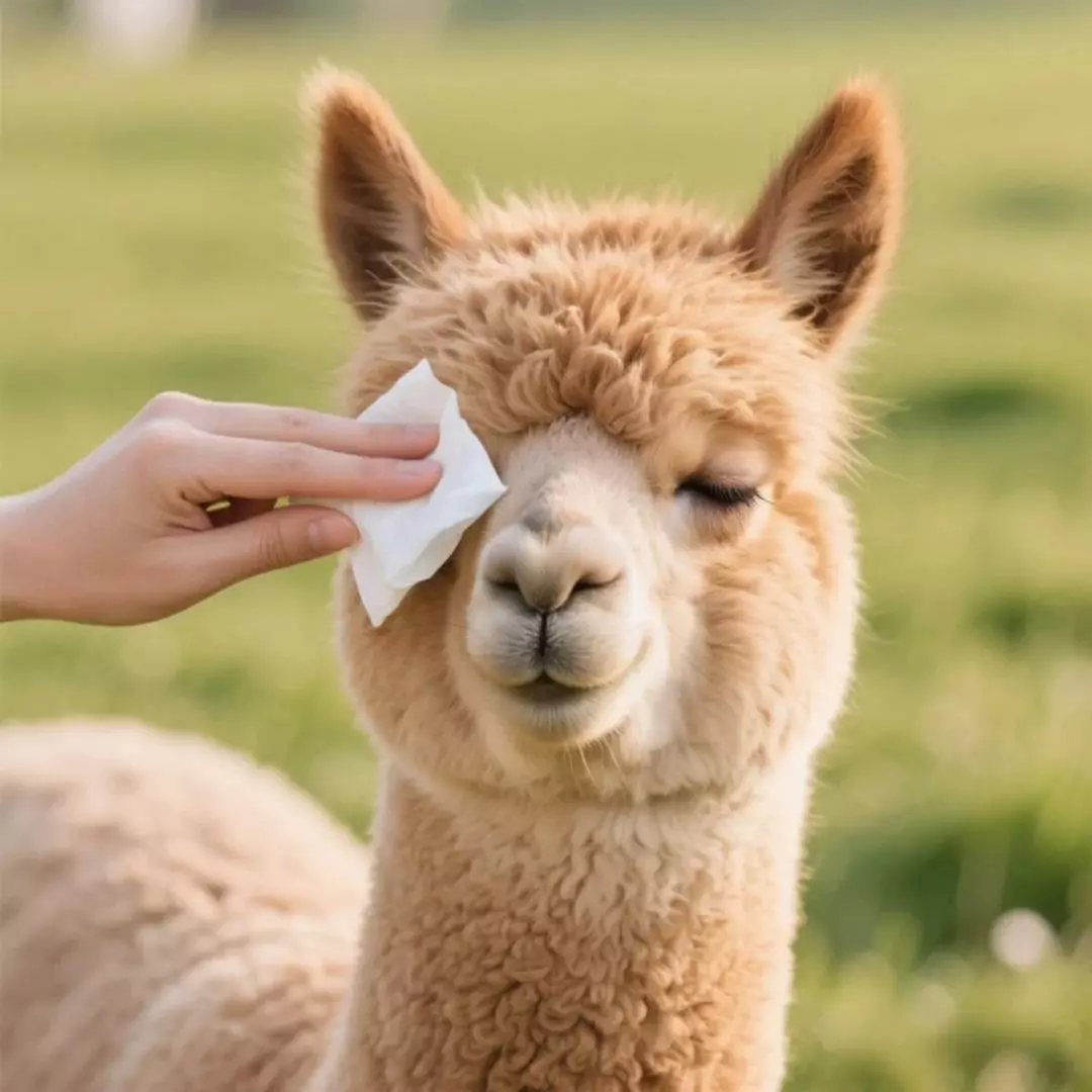 Les yeux essuient les animaux de compagnie