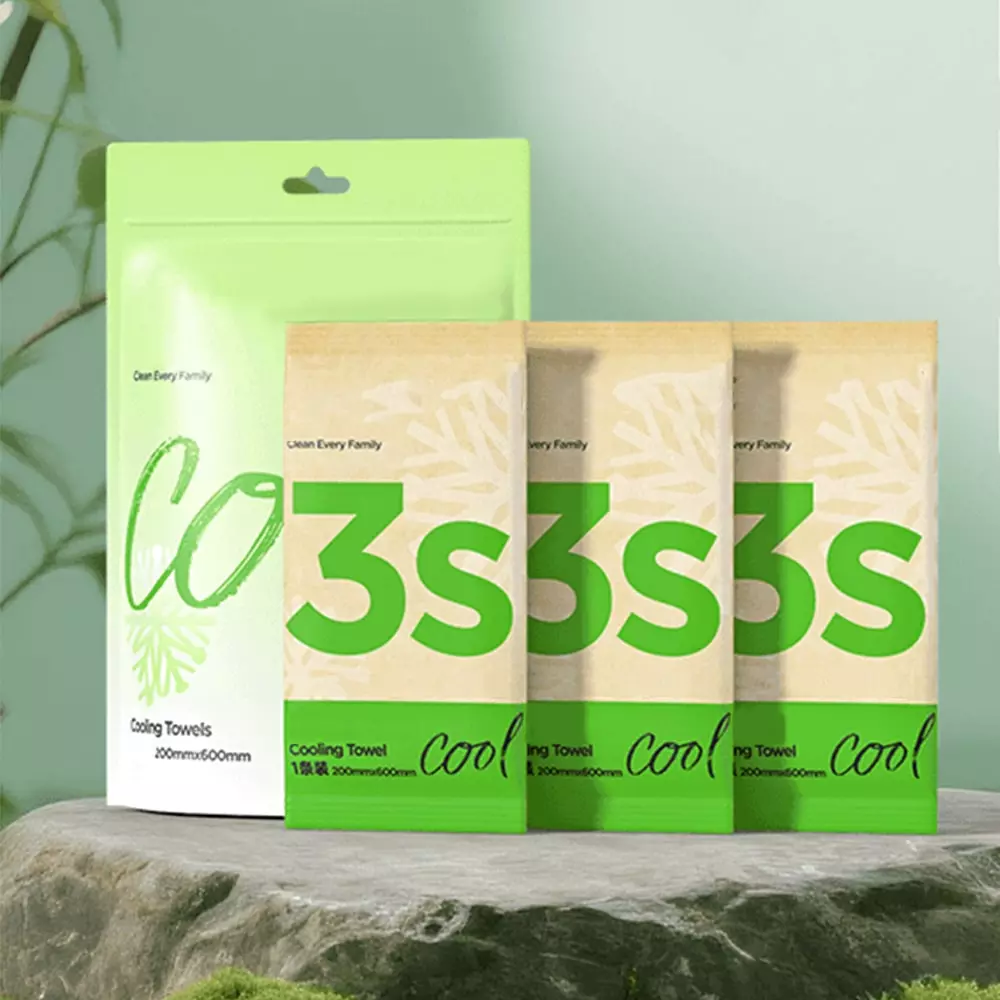 Serviettes de refroidissement vert